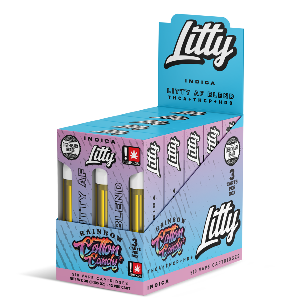 Litty AF Blend THC-A Cartridge 1g 3ct (5/Pack) [DROPSHIP]