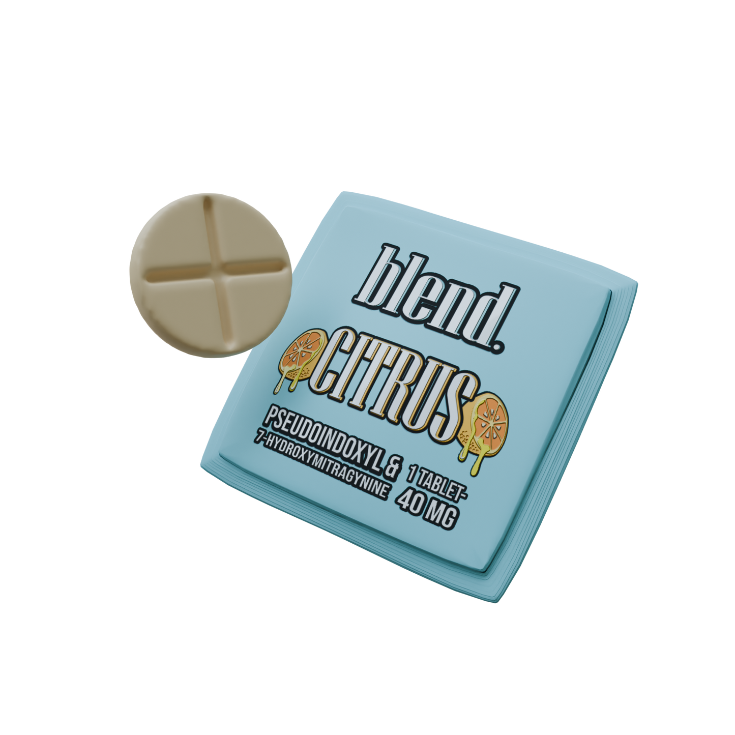 Blend. Pseudoindoxyl & 7-Hydroxymitragynine Chewable Tablets 40mg 1ct (25/pack) [DROPSHIP]