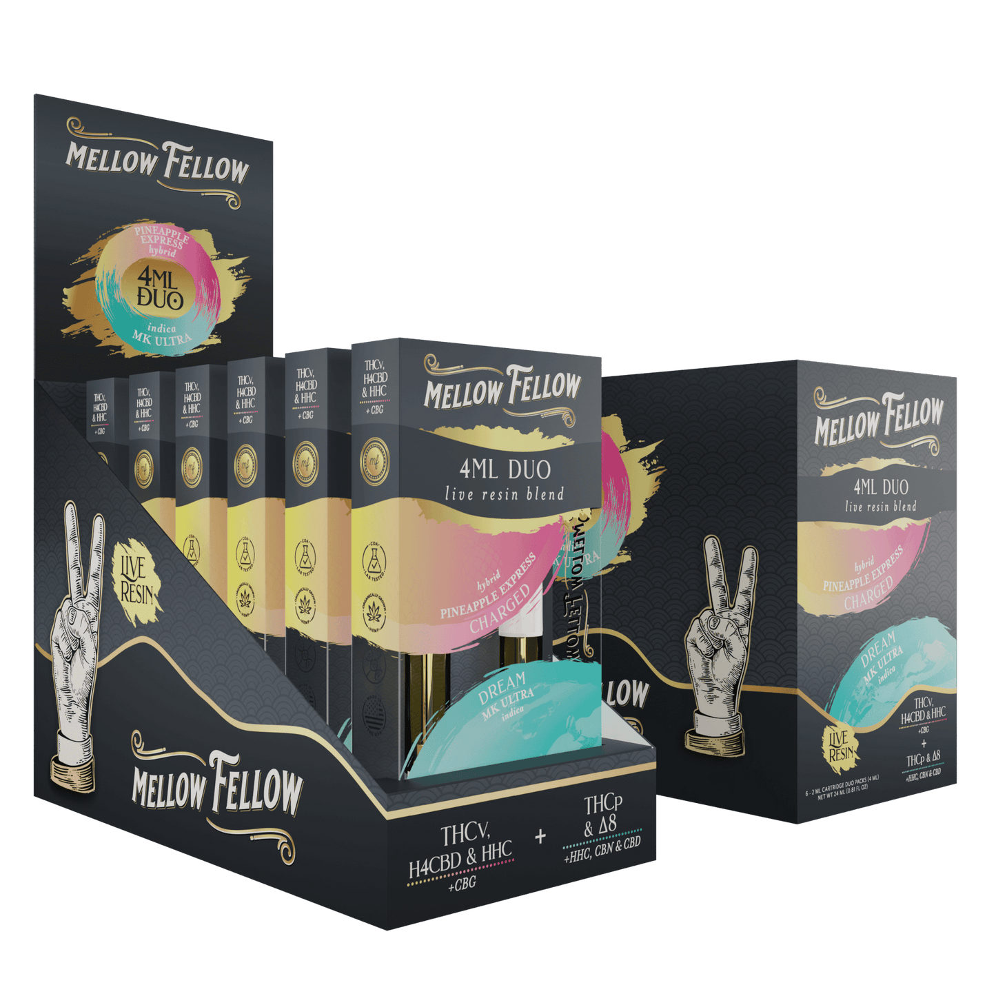 Mellow Fellow Live Resin Duo Cartridge 4g (6/pack) [DROPSHIP]