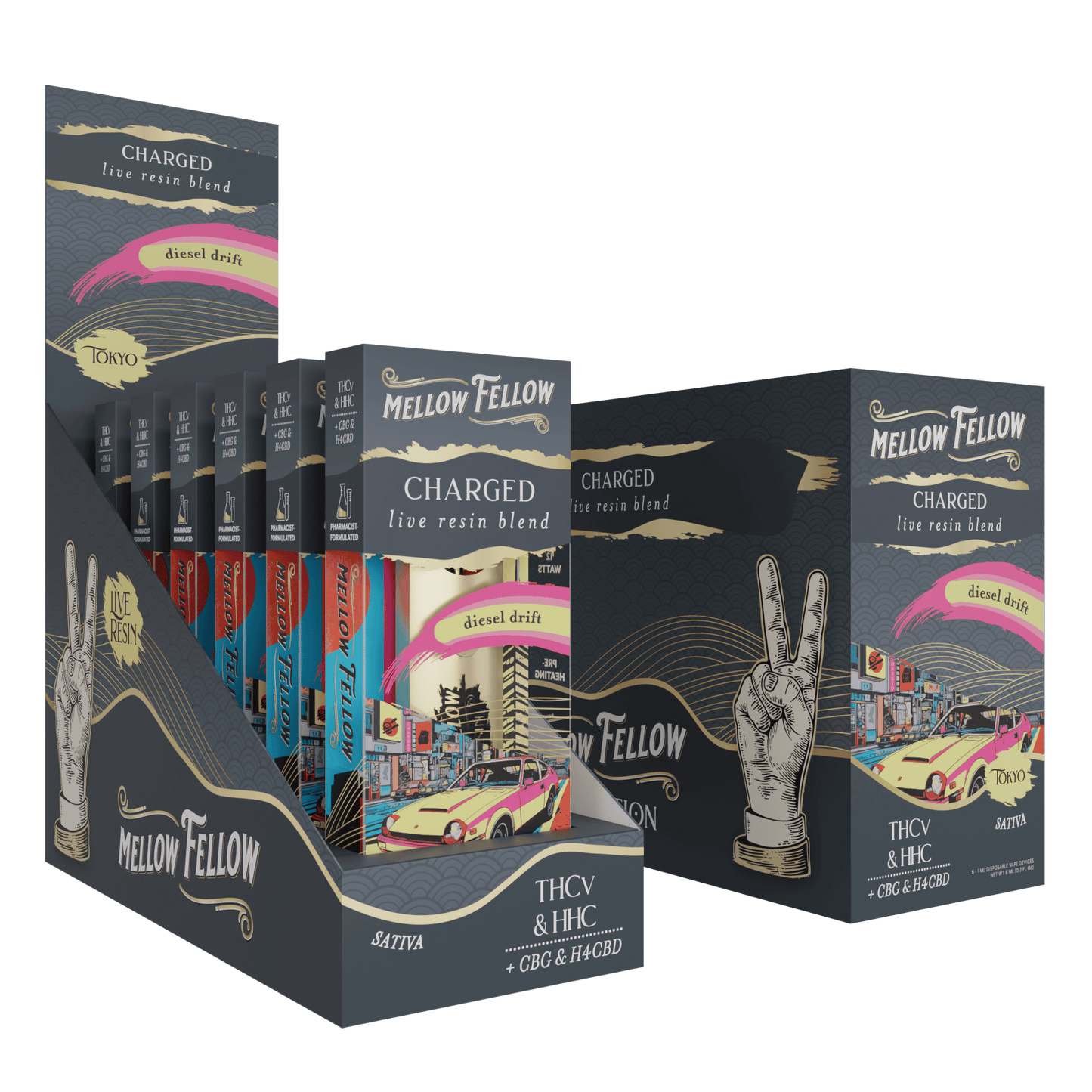 Mellow Fellow Destination Live Resin Disposable 1g (6/pack) [DROPSHIP]