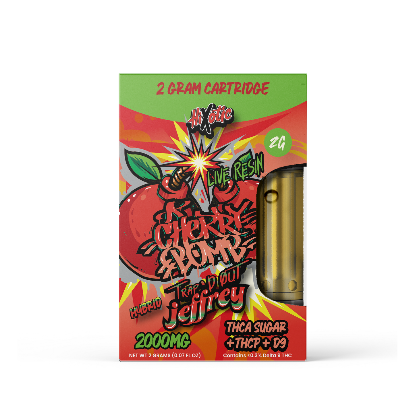 Hixotic Trap'd Out Jeffrey THC-A Cartridge 2g (5/Pack) [DROPSHIP]