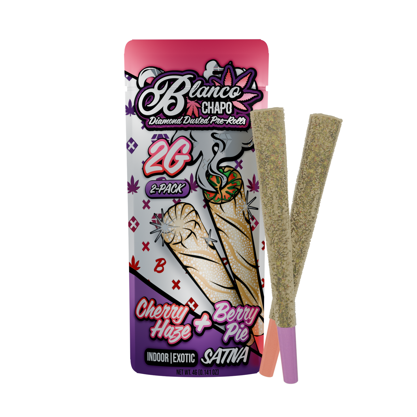 Chapo Blanco Diamond Dusted THC-A Prerolls 2g 2ct (6/pack) [DROPSHIP]