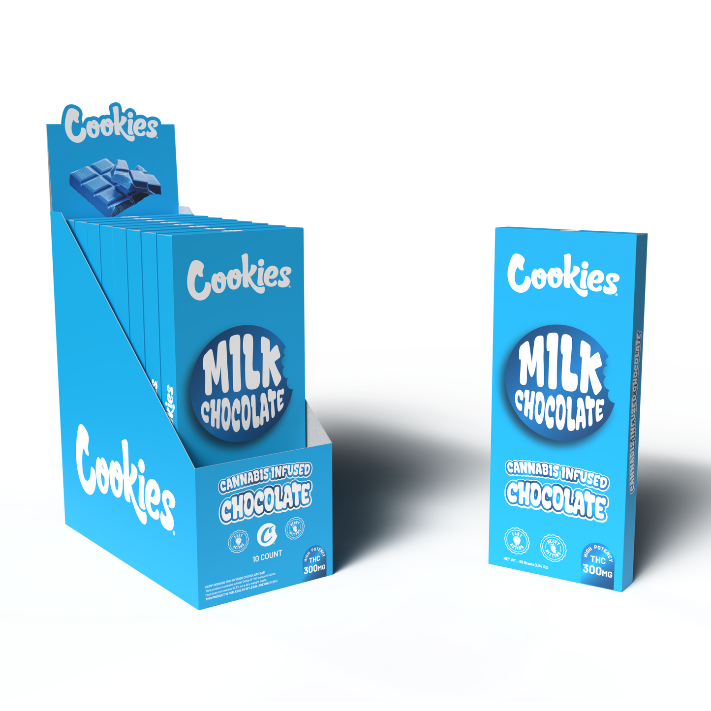 Cookies Chocolate Bar 300mg (10/pack)