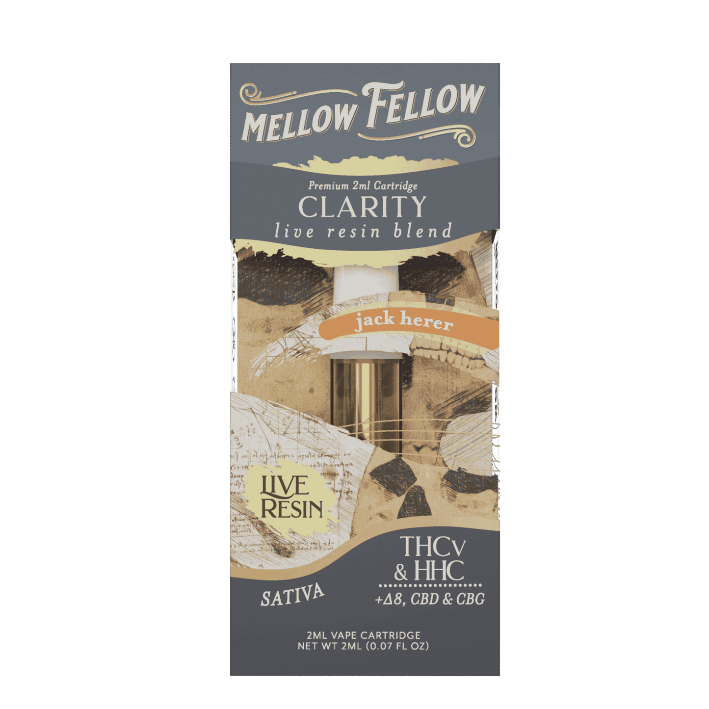 Mellow Fellow Live Resin Cartridge 2g (6/pack) [DROPSHIP]