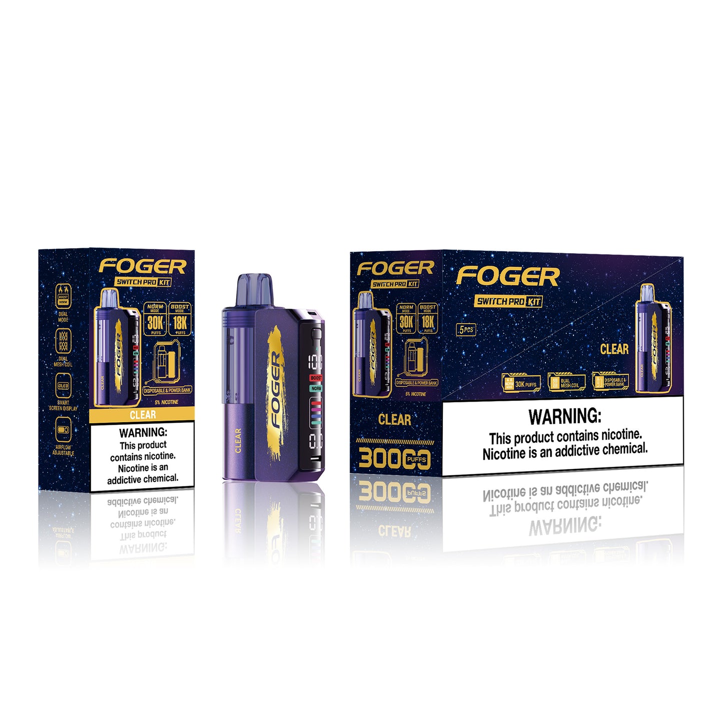 Foger Switch Pro Disposable Kit 19mL Tobacco (5/pack)