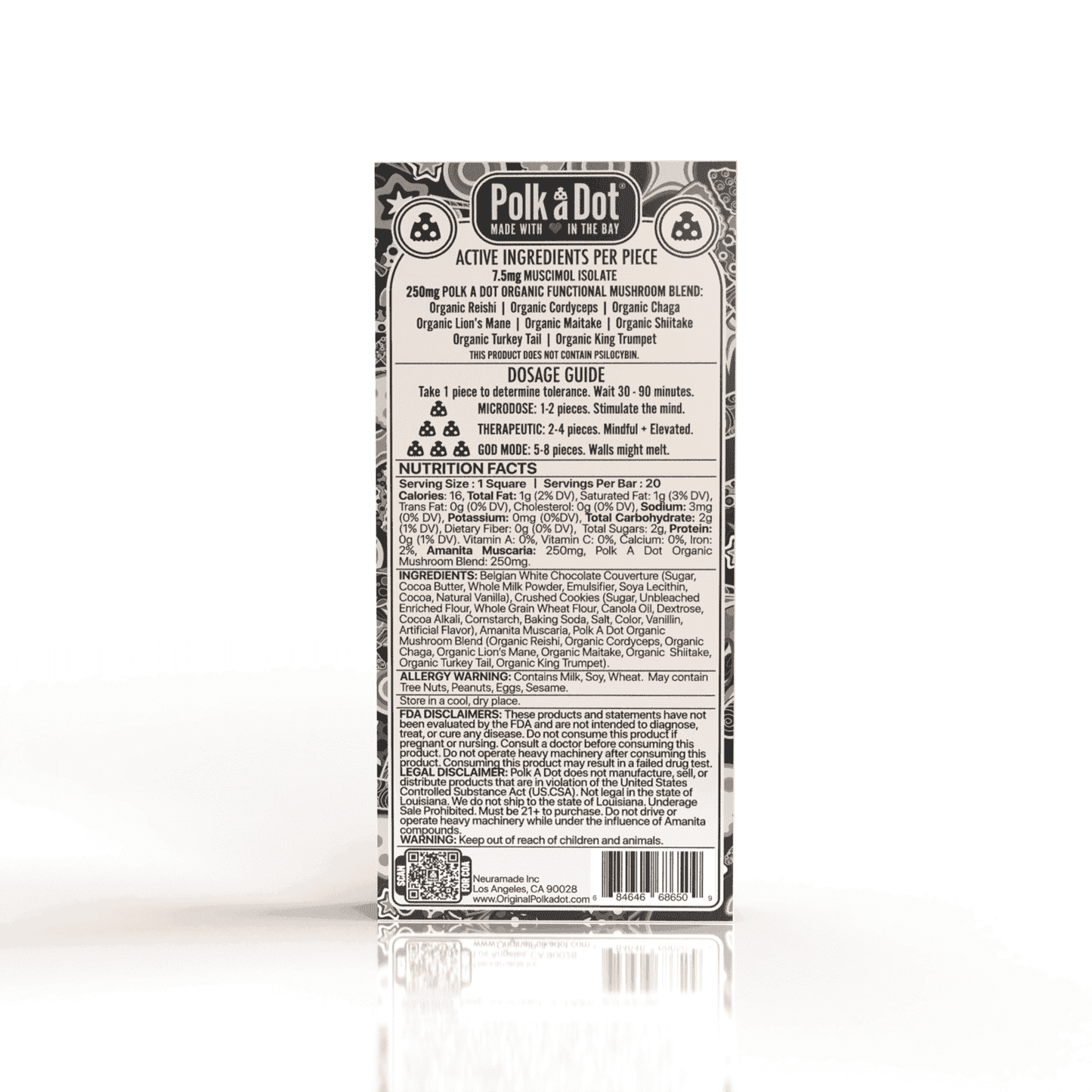 Polkadot Amanita Chocolate Bar 10000mg (10/pack)