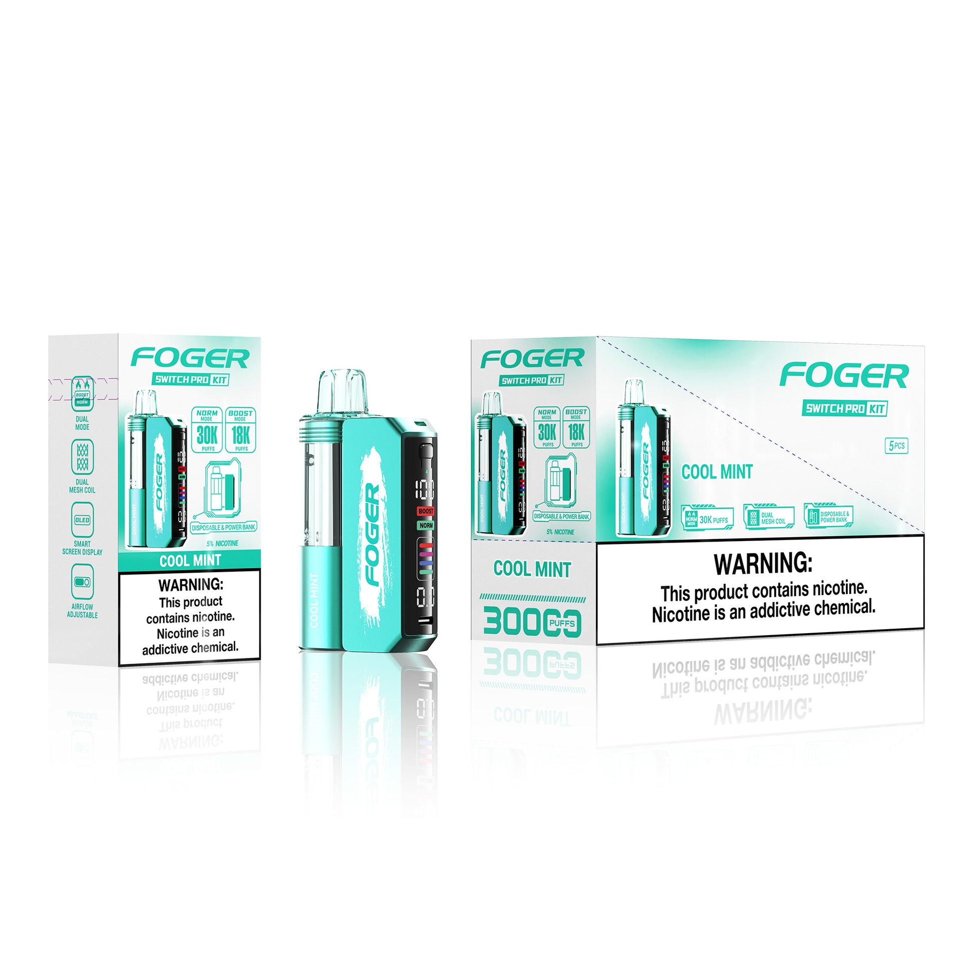 Foger Switch Pro Disposable Kit 19mL (5/pack) LA Vapor Inc Foger Switch Pro Disposable Kit 19mL (5/pack) LA Vapor Inc