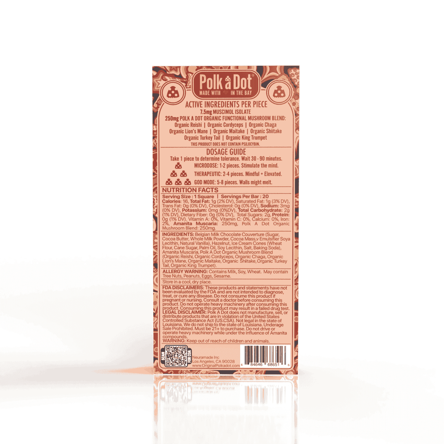 Polkadot Amanita Chocolate Bar 10000mg (10/pack)