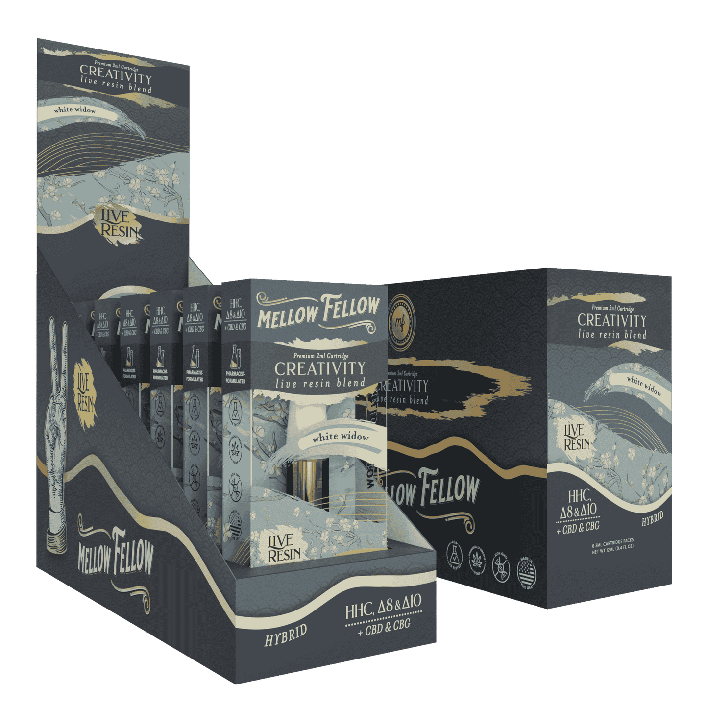 Mellow Fellow Live Resin Cartridge 2g (6/pack) [DROPSHIP]