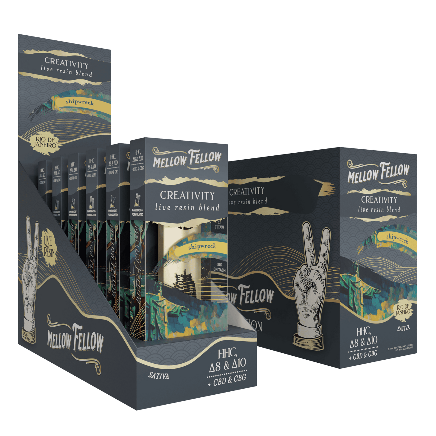 Mellow Fellow Destination Live Resin Disposable 1g (6/pack) [DROPSHIP]