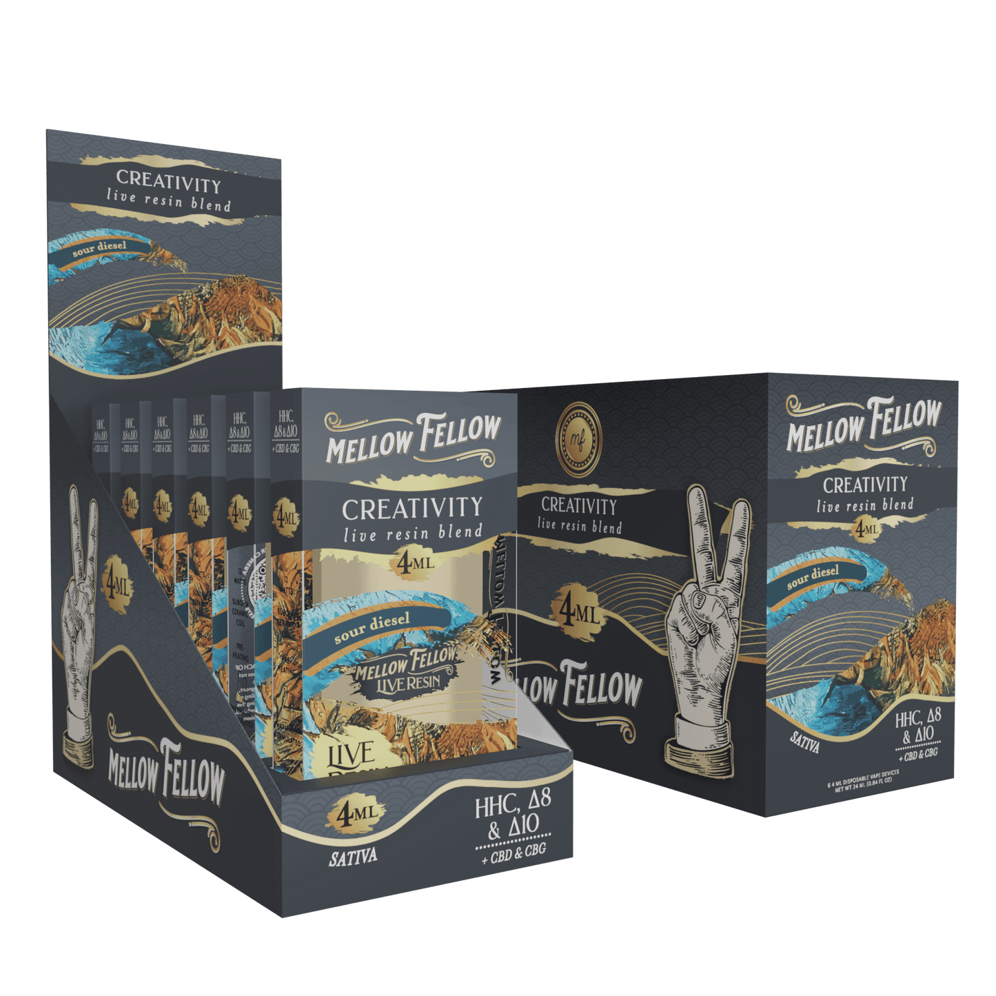 Mellow Fellow Live Resin Disposable 4g (6/pack) [DROPSHIP]