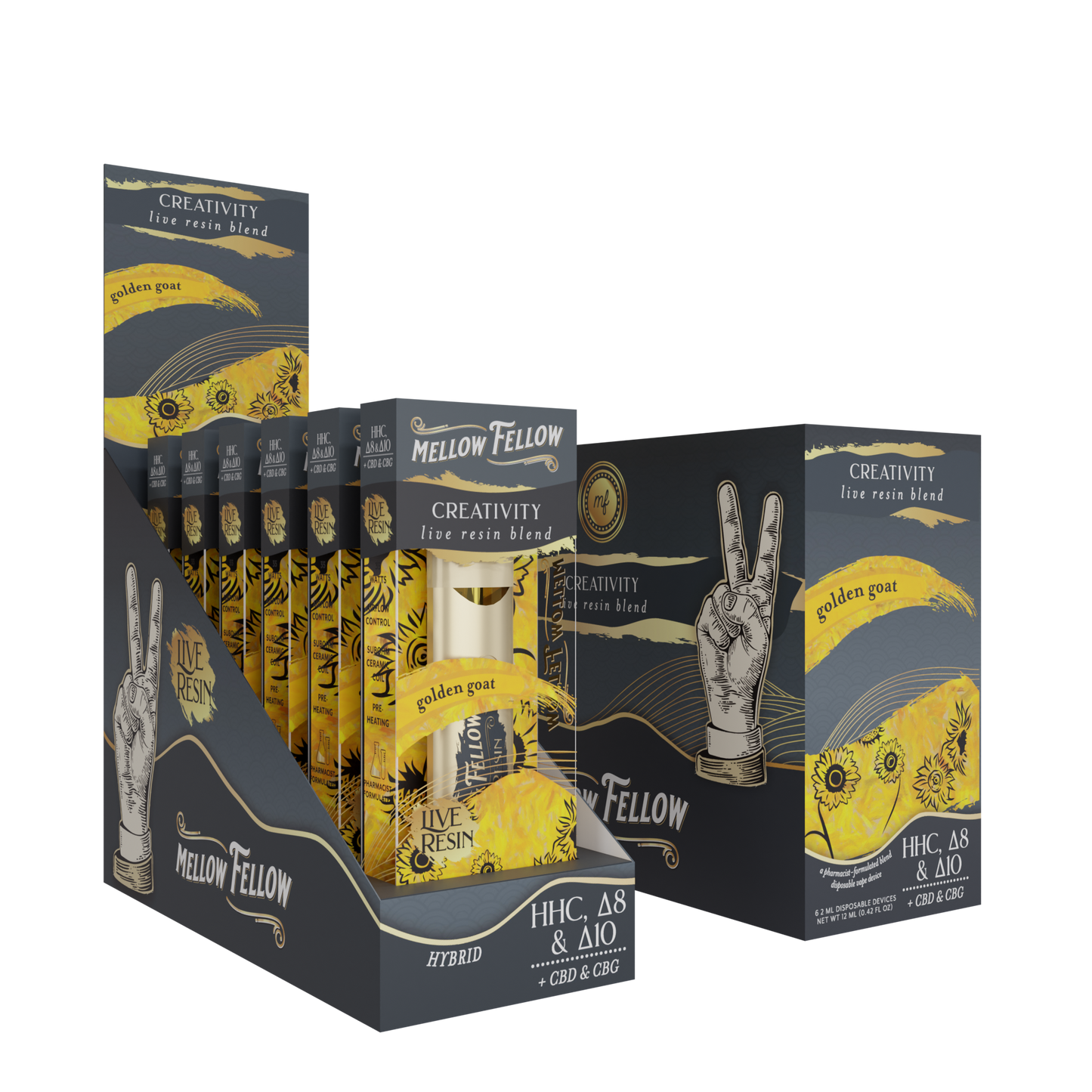 Mellow Fellow Live Resin Disposable 2g (6/pack) [DROPSHIP]