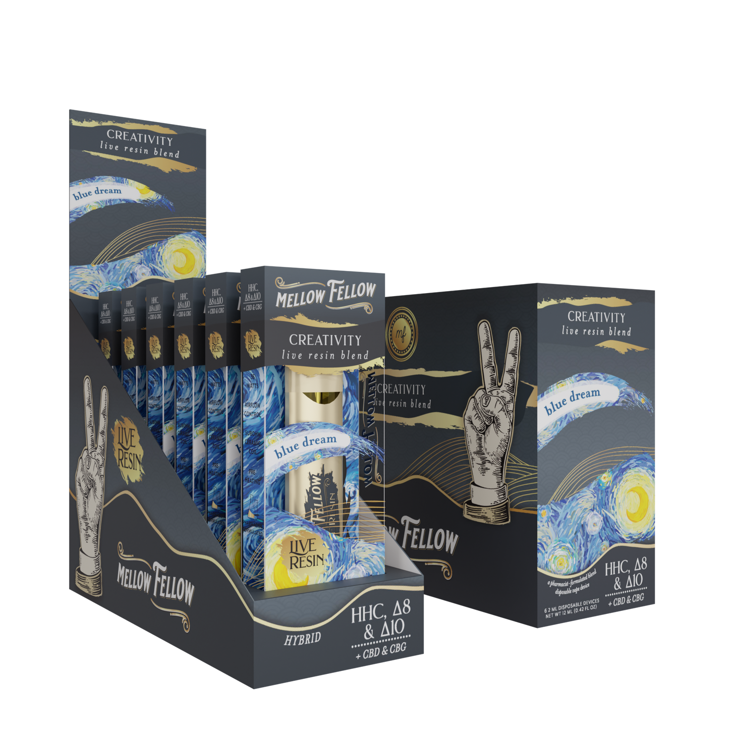 Mellow Fellow Live Resin Disposable 2g (6/pack) [DROPSHIP]