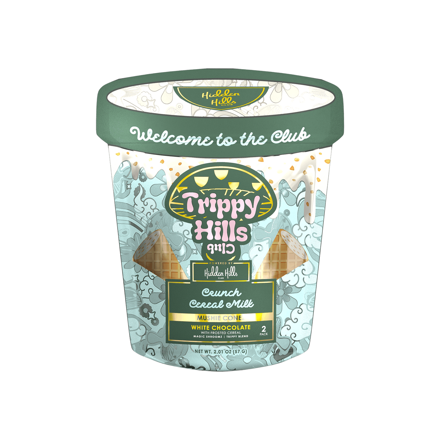 Hidden Hills Trippy Mushie Conez 2ct (5/pack)