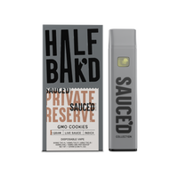 Half Bakd Sauced Live Resin Private Reserve Disposable 1g (5/pack) [DROPSHIP]