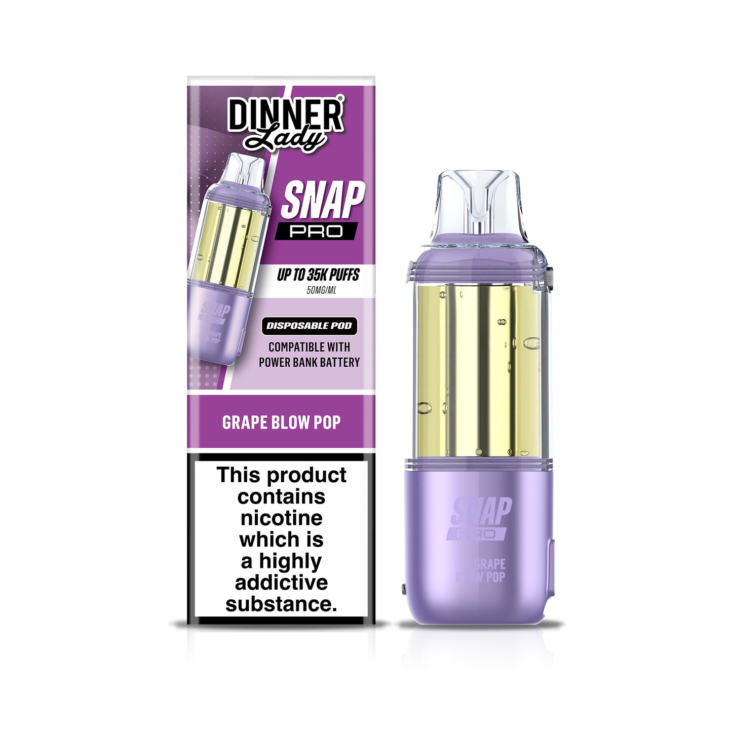 Dinner Lady 35K Snap Pro Disposable Pod 19mL (5/pack) [TX Compliant]
