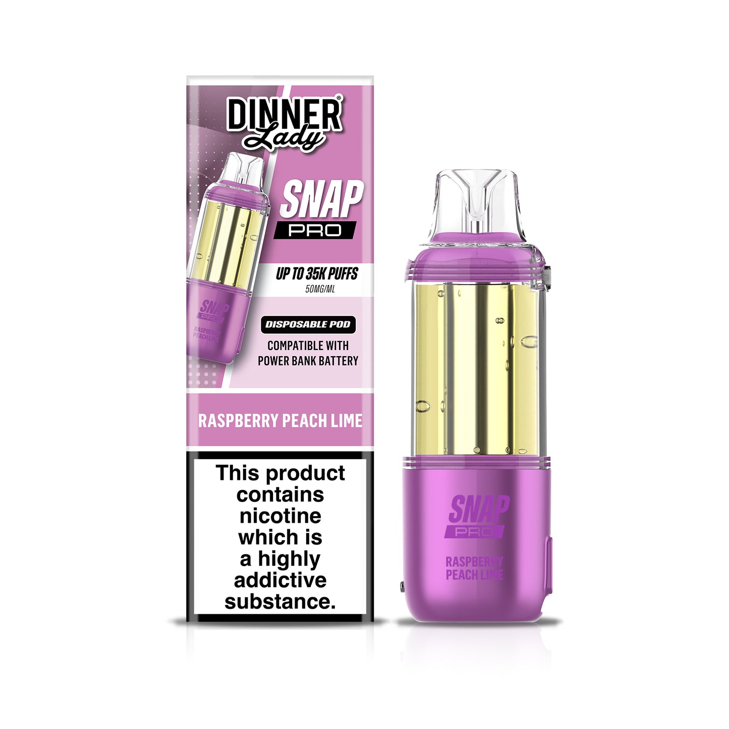 Dinner Lady 35K Snap Pro Disposable Pod 19mL (5/pack) [TX Compliant]