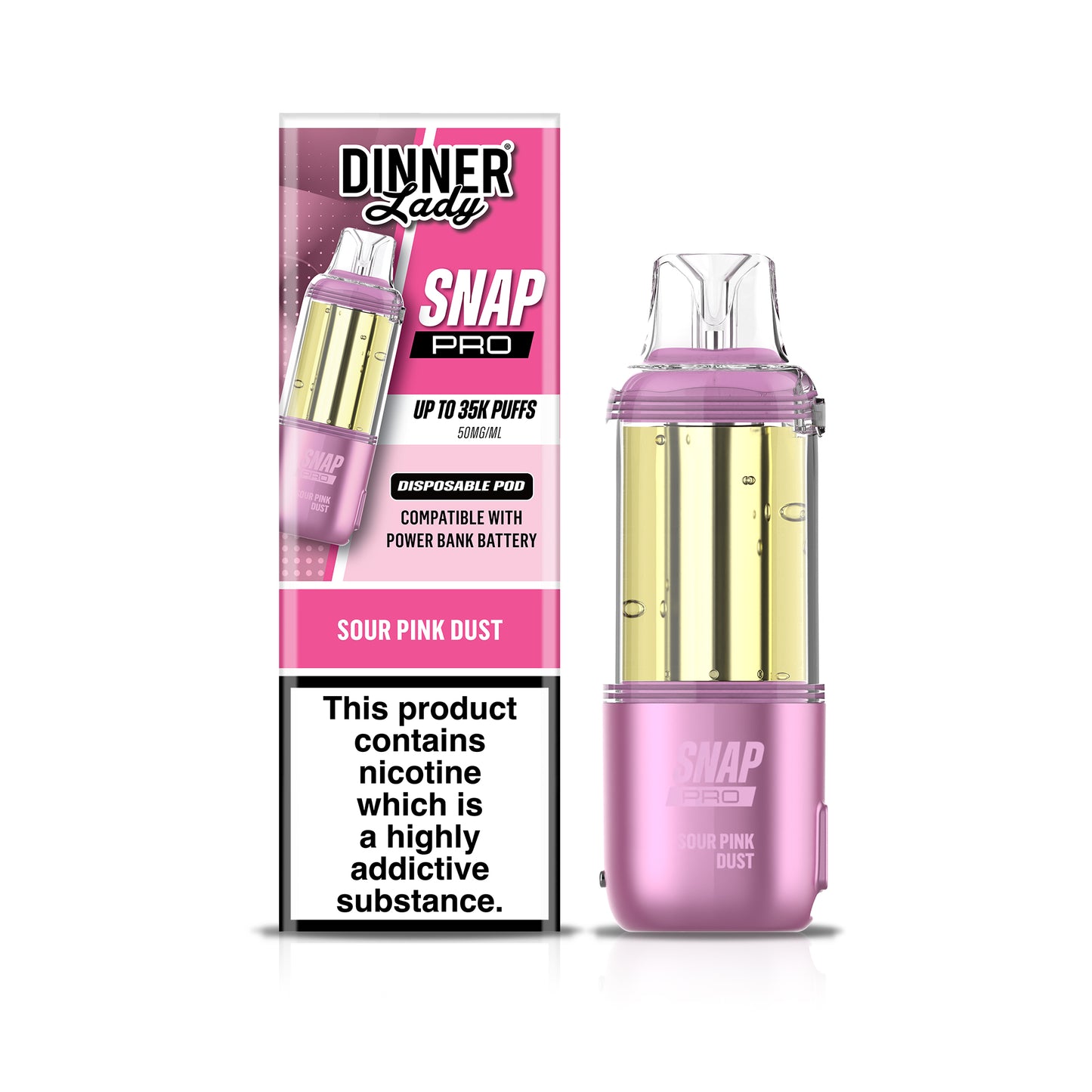 Dinner Lady 35K Snap Pro Disposable Pod 19mL (5/pack) [TX Compliant]