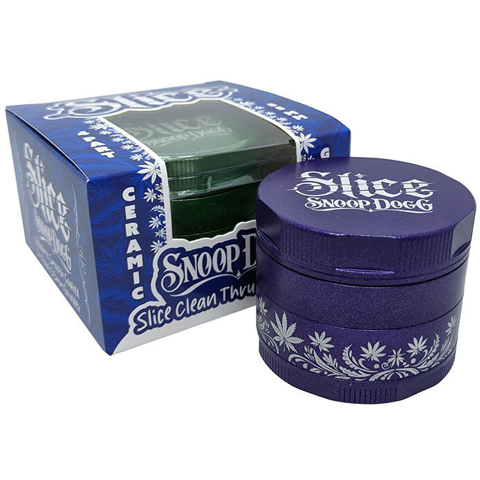 Snoop Dogg Slice Non-Stick Ceramic Coated Grinder 55mm 4 Part (SINGLE)