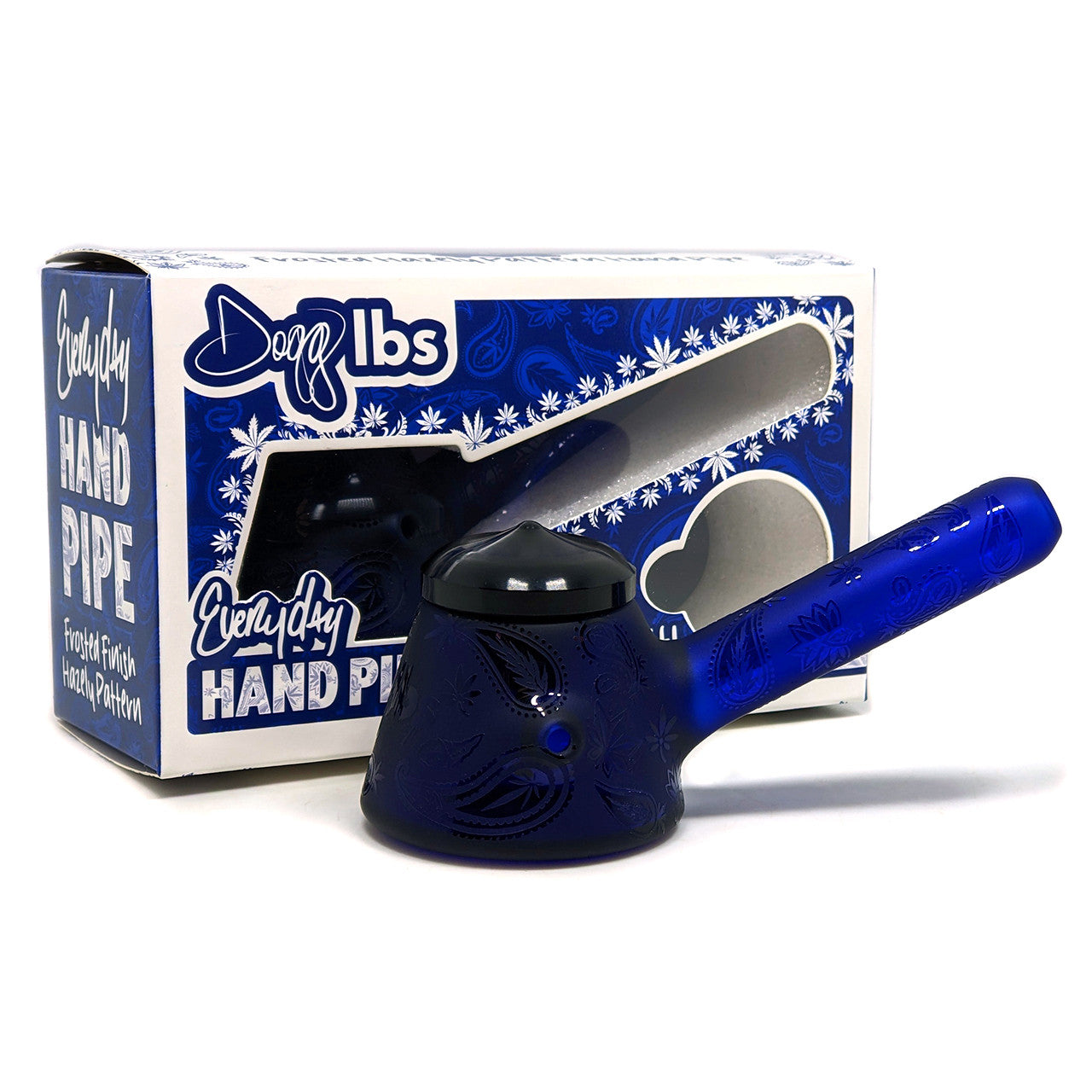 Dogg Lbs 5" Sitting Frosted Paisley Spoon Hand Pipe with Cap (SINGLE)