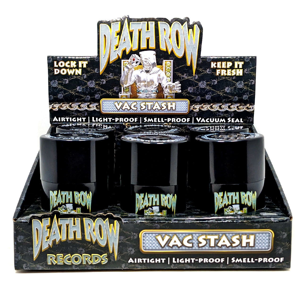 Death Row Records Vacuum Stash Jar (6/pack)