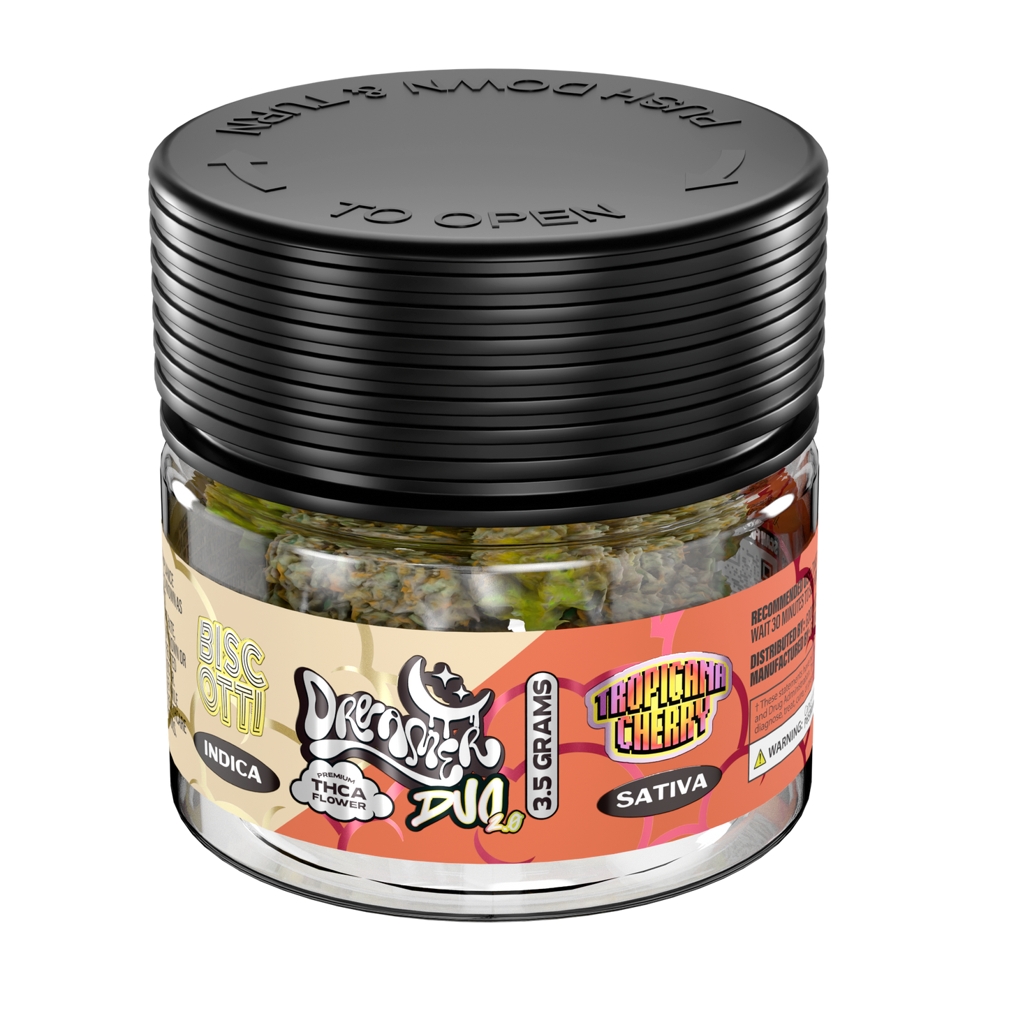 Dreamer DUO THC-A Flower Jar 3.5g (8/Pack) [DROPSHIP]