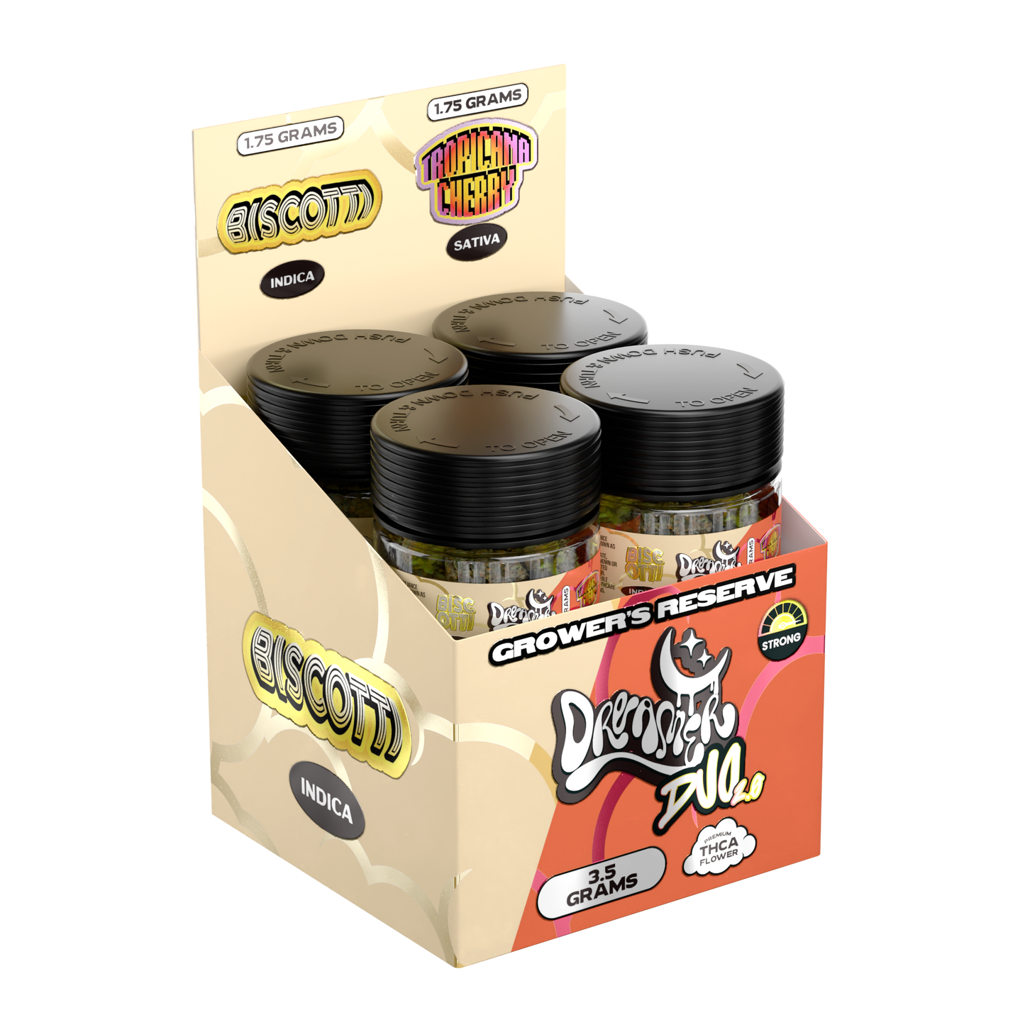Dreamer DUO THC-A Flower Jar 3.5g (8/Pack) [DROPSHIP]