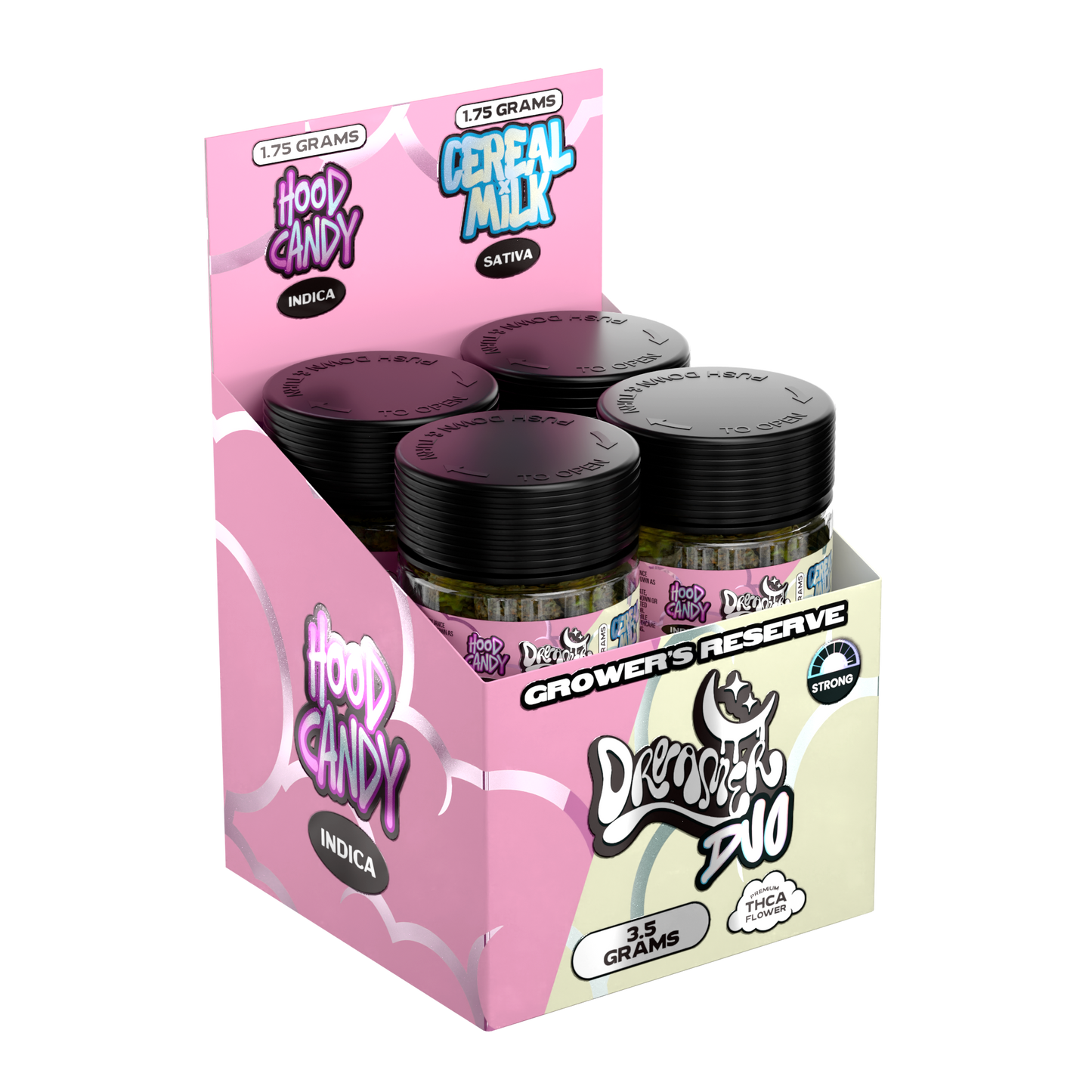 Dreamer DUO THC-A Flower Jar 3.5g (8/Pack) [DROPSHIP]