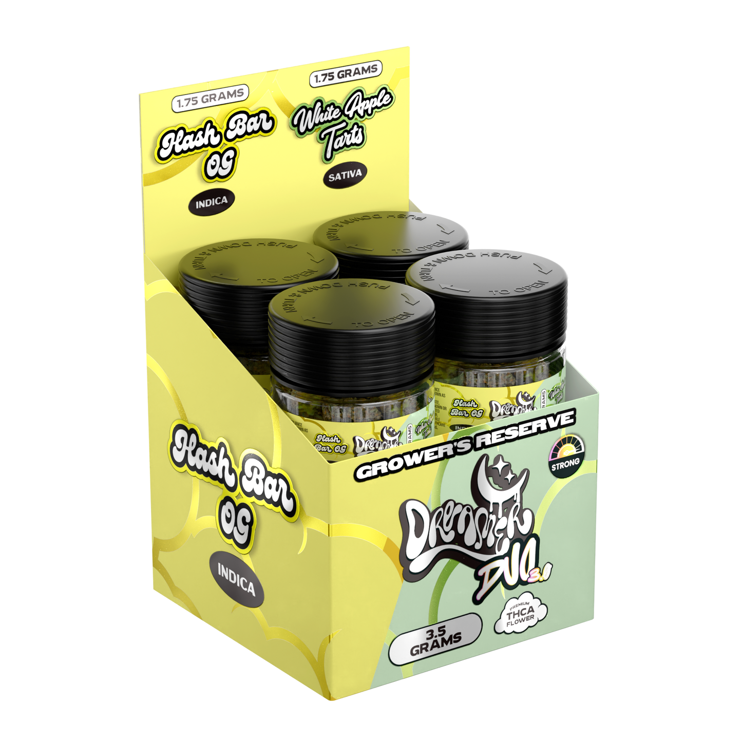 Dreamer DUO THC-A Flower Jar 3.5g (8/Pack) [DROPSHIP]