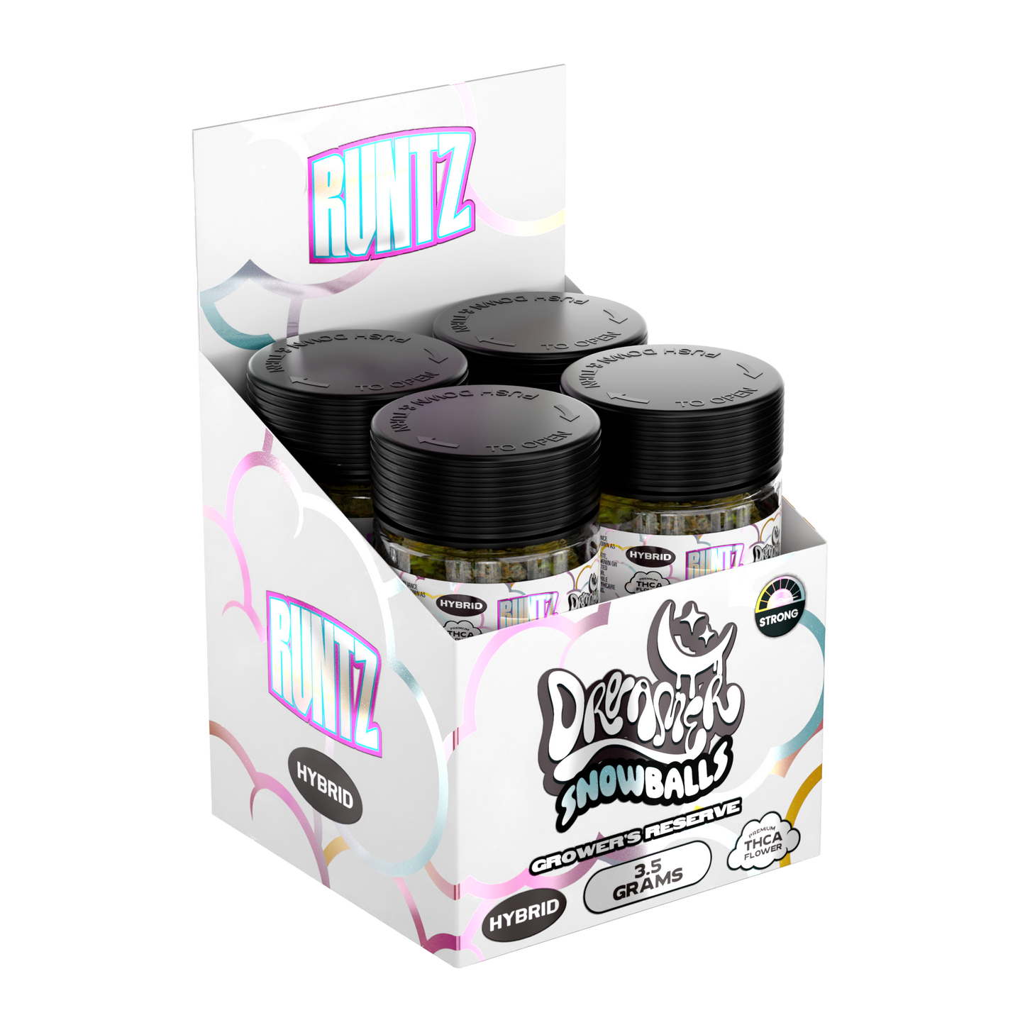 Dreamer Snowballs THC-A Flower Jar 3.5g (8/Pack) [DROPSHIP]