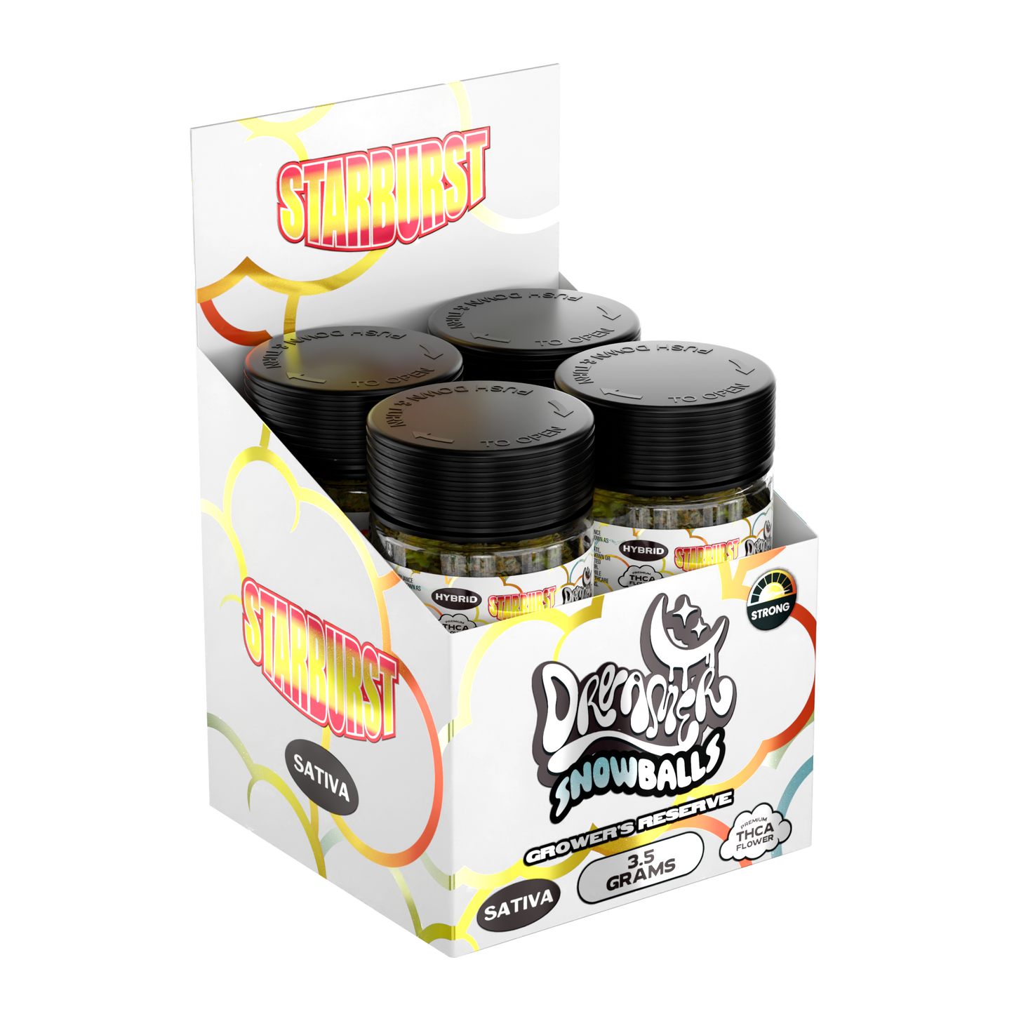 Dreamer Snowballs THC-A Flower Jar 3.5g (8/Pack) [DROPSHIP]