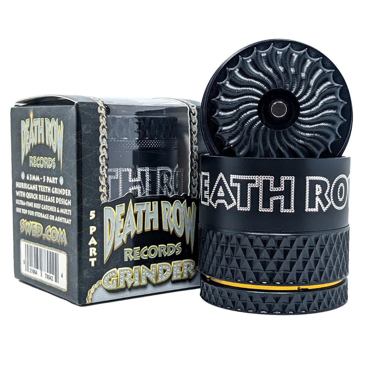 Death Row Records 5 Part Hurricane Grinder 63mm (SINGLE)