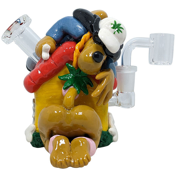 Dogg Lbs 5" Doggystyle Dogg House Clay Water Pipe 14M Banger (SINGLE)