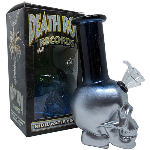 Death Row Records 6" Skull Bubbler Water Pipe (SINGLE)