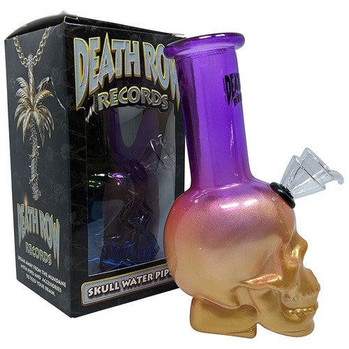 Death Row Records 6" Skull Bubbler Water Pipe (SINGLE)