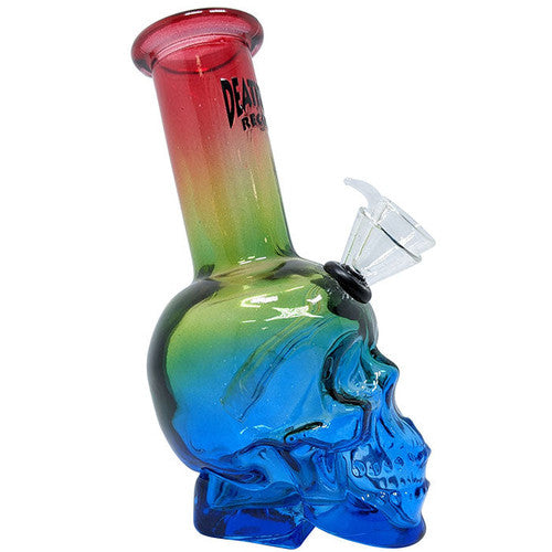 Death Row Records 6" Skull Bubbler Water Pipe (SINGLE)