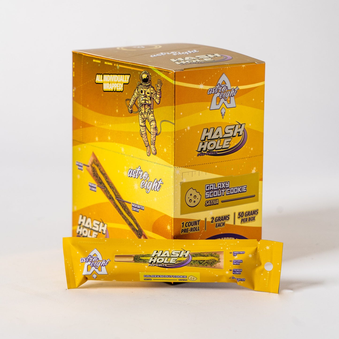 Astro Eight Hash Hole Pre Roll 2g (25/pack)