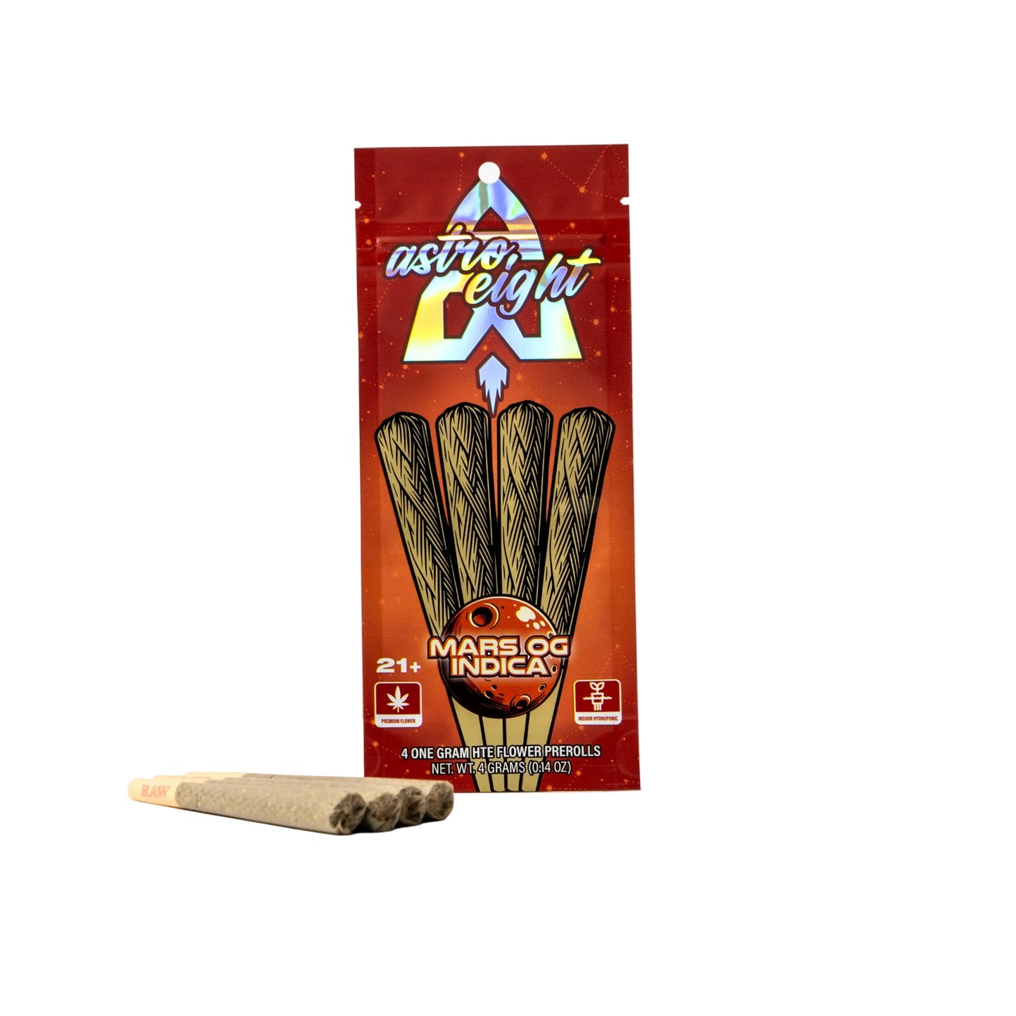 Astro Eight HTE Flower Pre Rolls 1g 4ct (SINGLE)