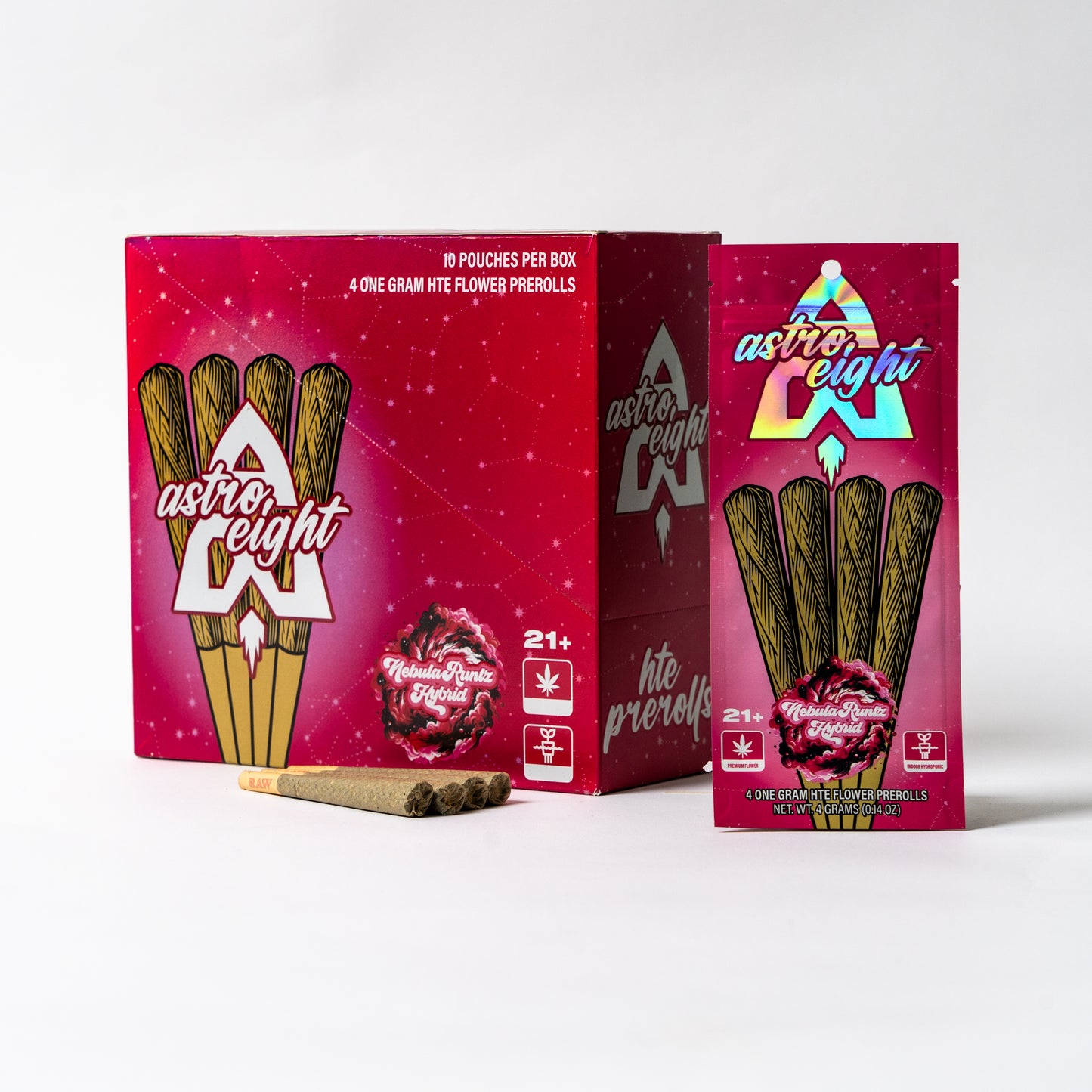 Astro Eight HTE Flower Pre Rolls 1g 4ct (SINGLE)