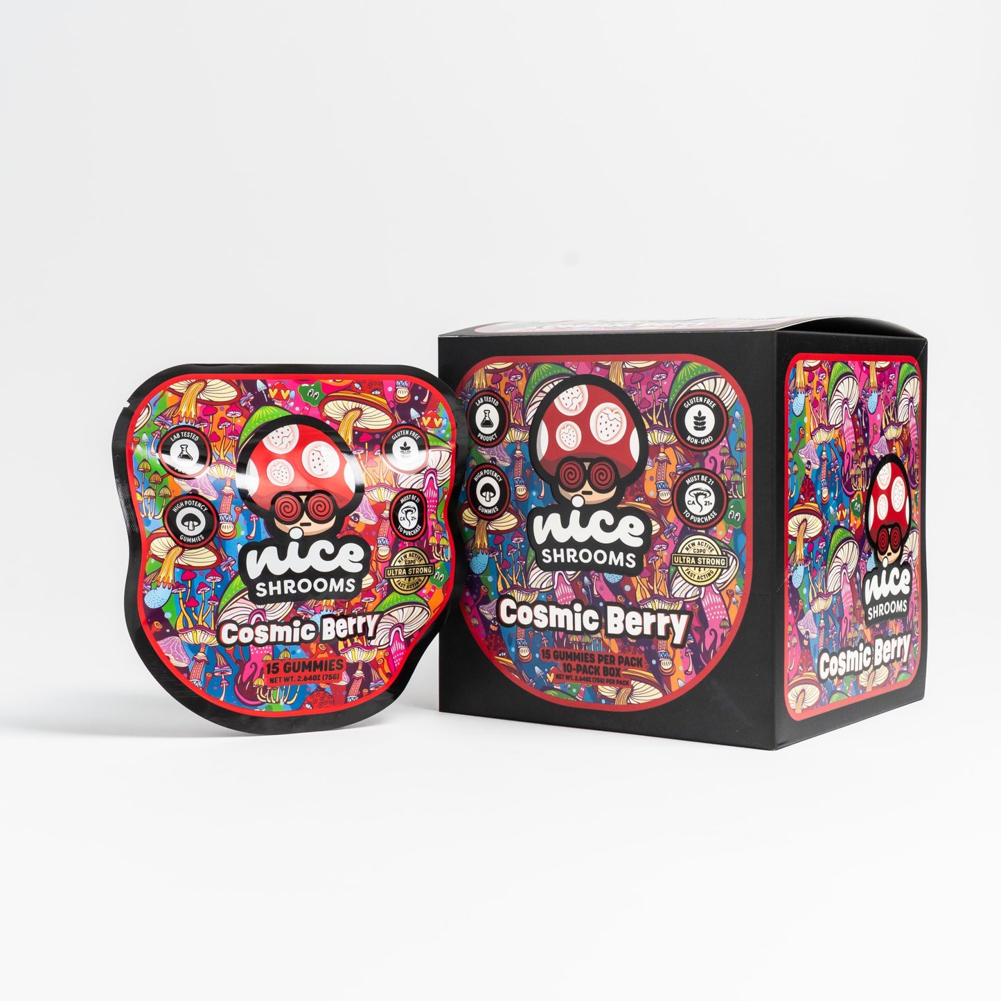 Nice Shrooms Mushroom Gummies 15ct 11250mg (SINGLE) [DROPSHIP]