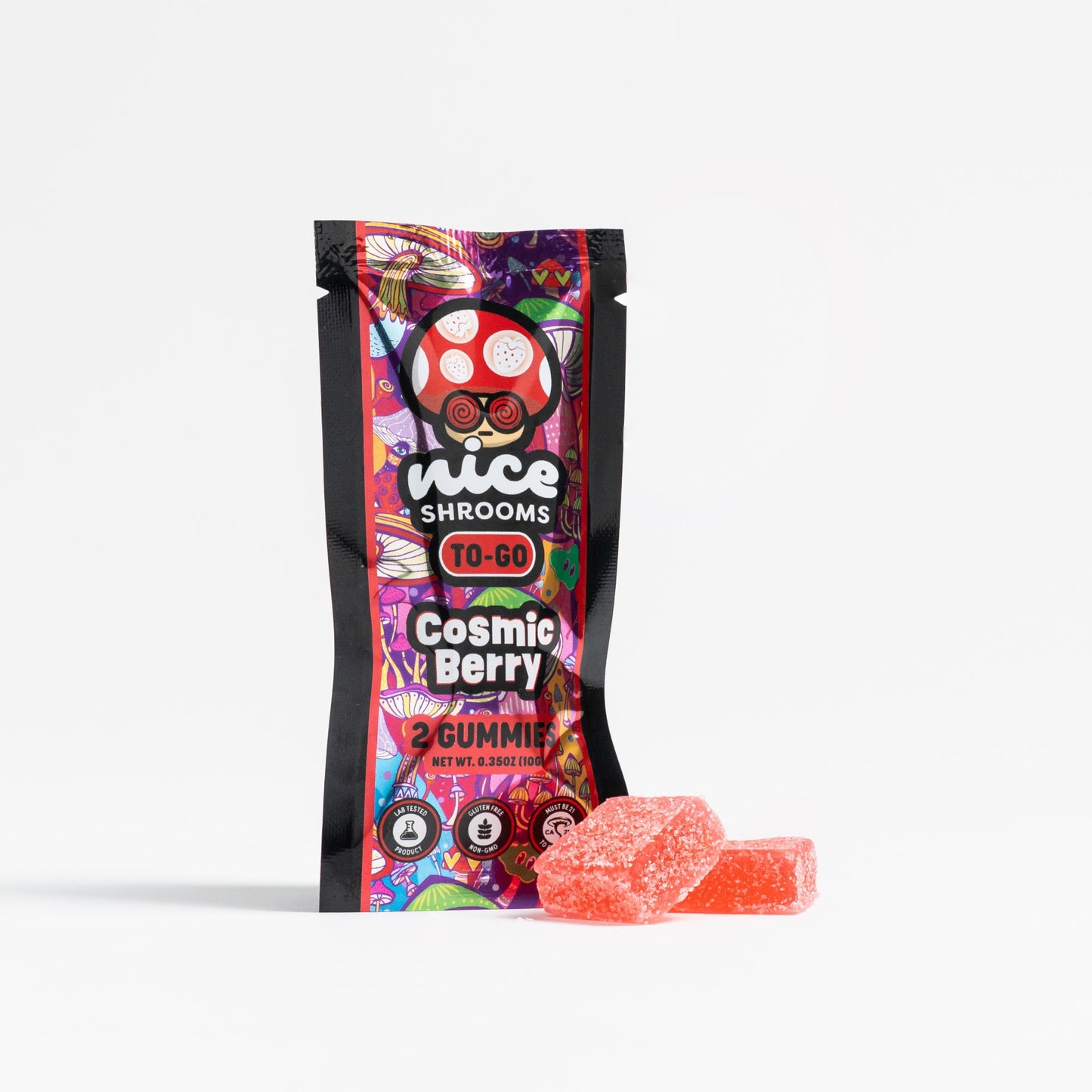 Nice Shrooms Ultra Strong Mushroom Gummies 2ct 1500mg (25/pack) [DROPSHIP]