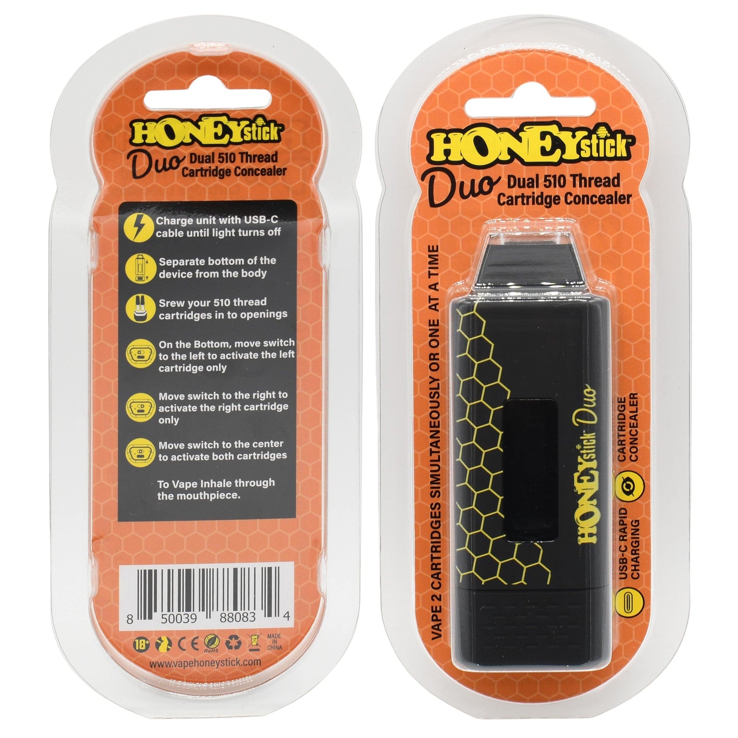 Honeystick DUO Dual 510 Cartridge Battery (10/pack) [DROPSHIP]