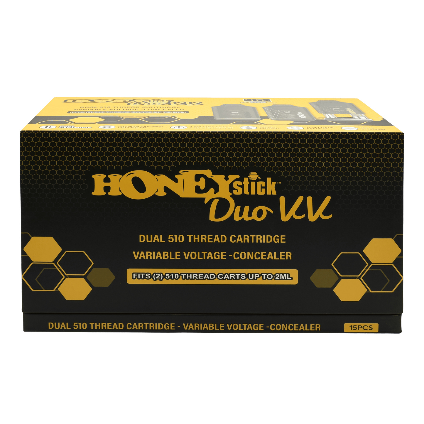 Honeystick DUO VV Dual 510 Cartridge Battery (15/pack) [DROPSHIP]