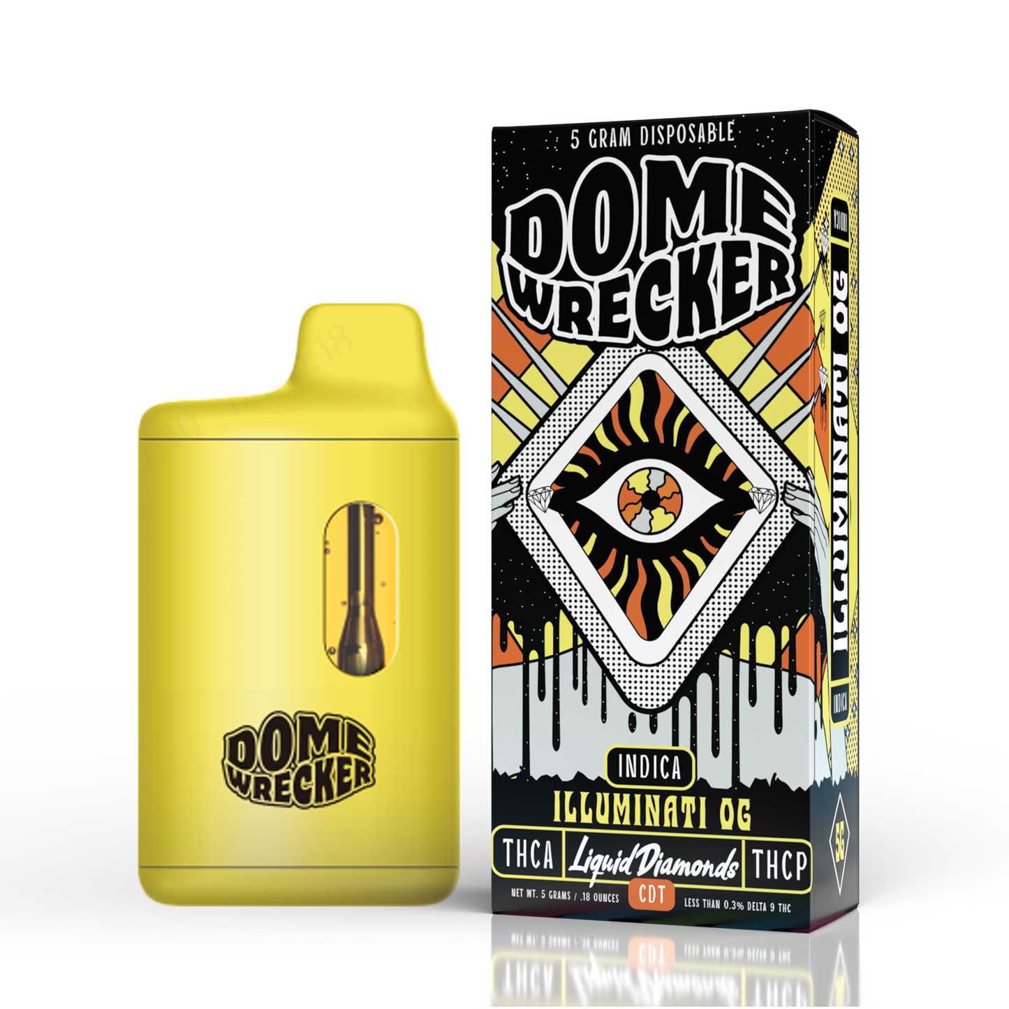 Domewrecker THC-A Liquid Diamonds Disposable 5g (5/pack)