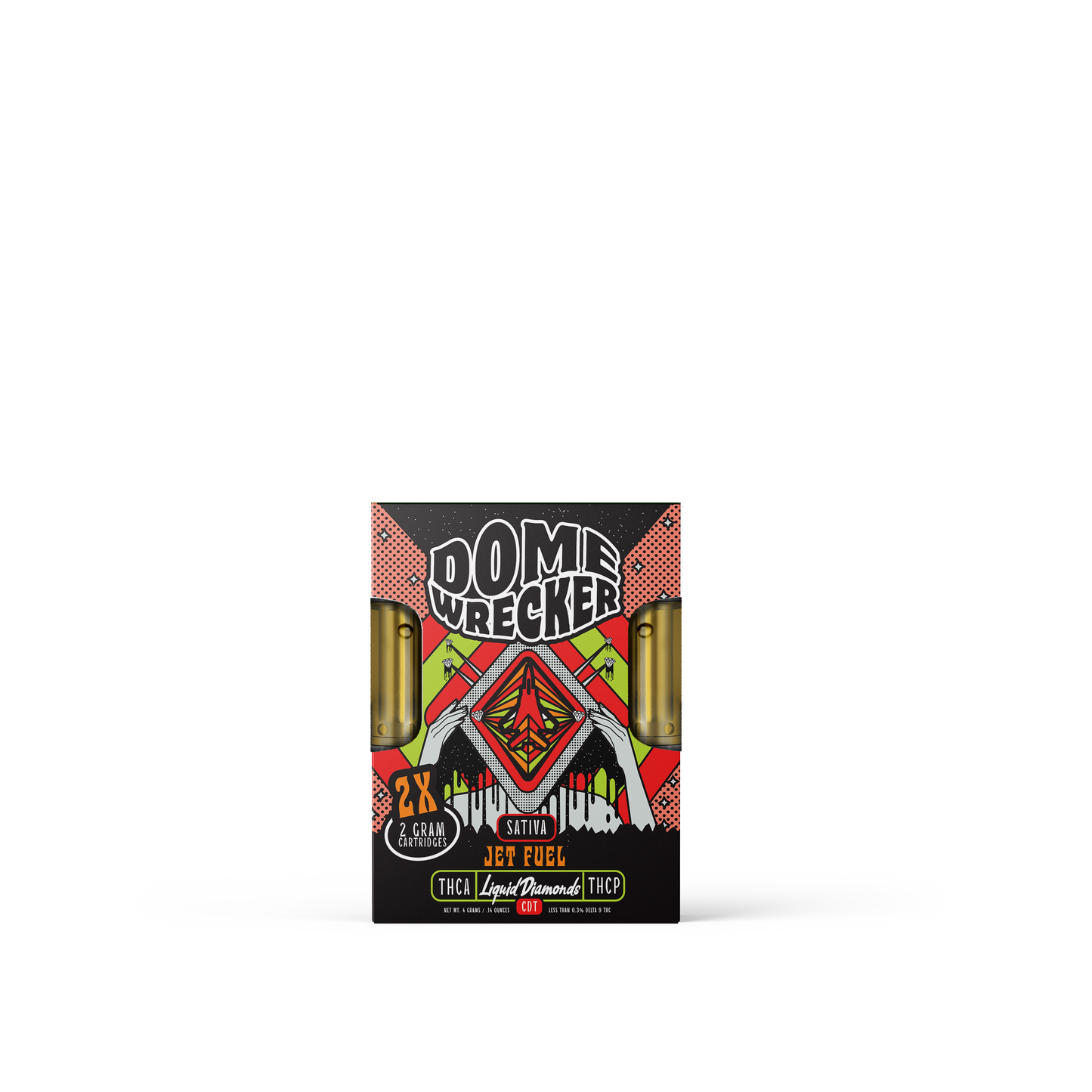 Domewrecker THC-A Liquid Diamonds Cartridge 2x2g (5/pack)