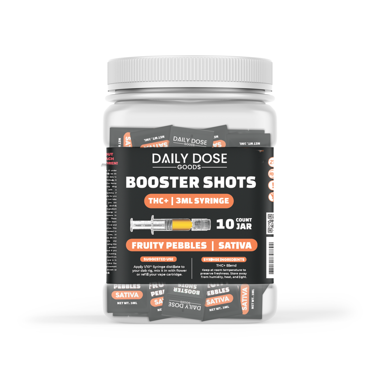 Daily Dose Goods THC + Booster Shot Syringe Jar (10/pack) [DROPSHIP]