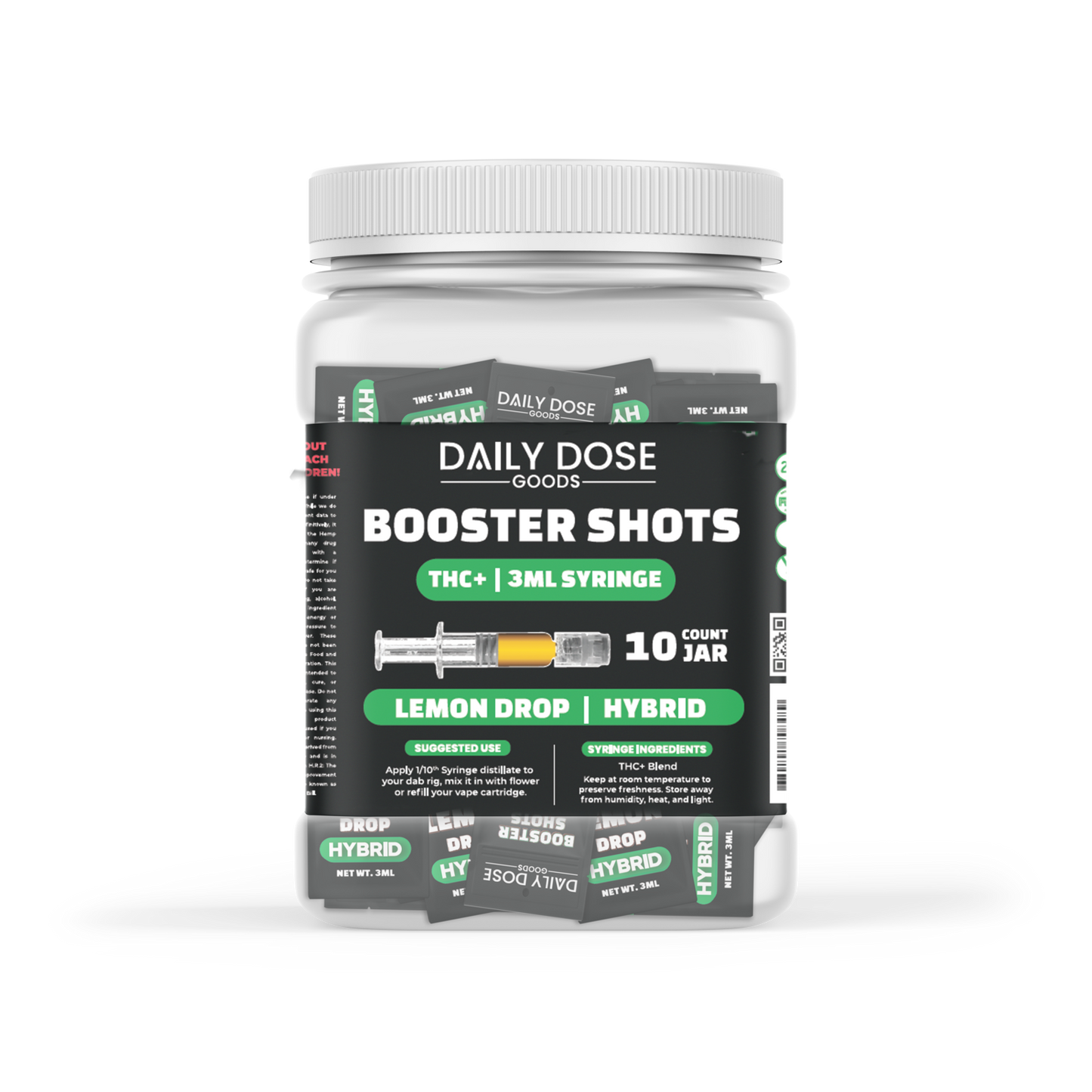 Daily Dose Goods THC + Booster Shot Syringe Jar (10/pack) [DROPSHIP]