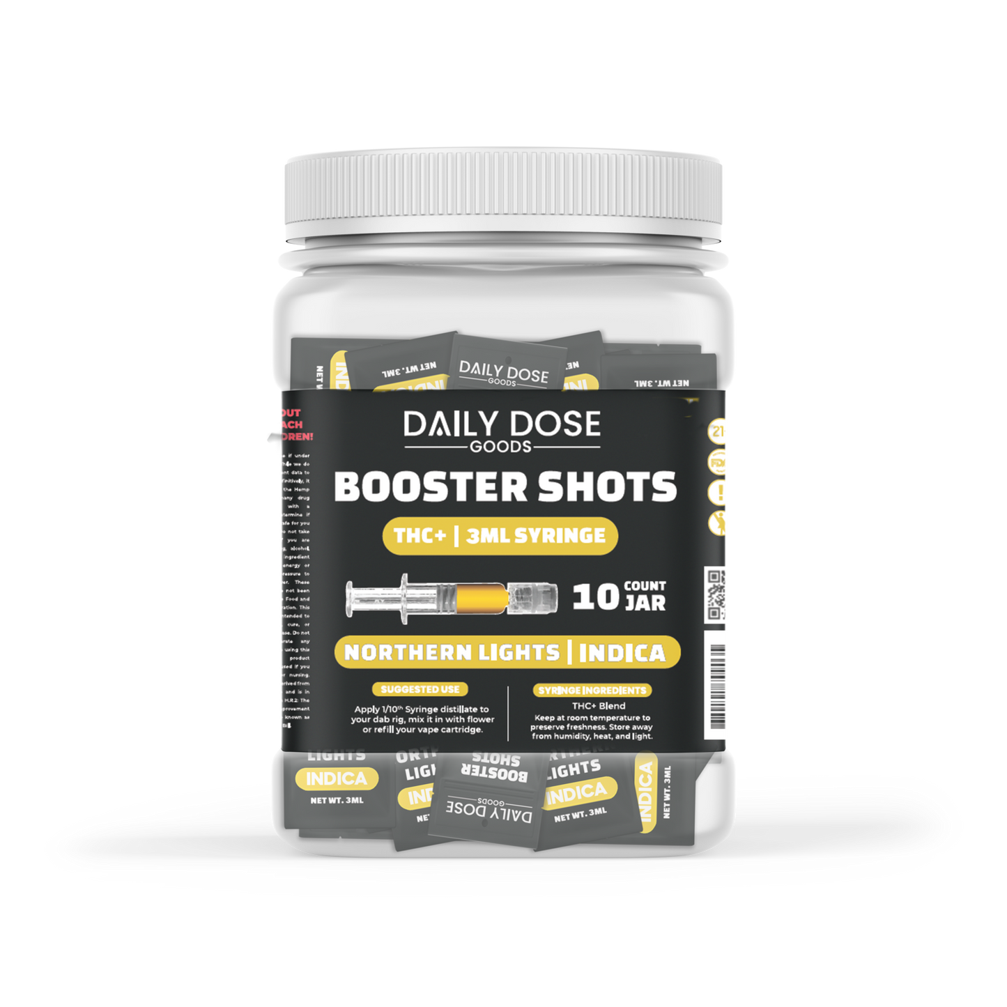 Daily Dose Goods THC + Booster Shot Syringe Jar (10/pack) [DROPSHIP]