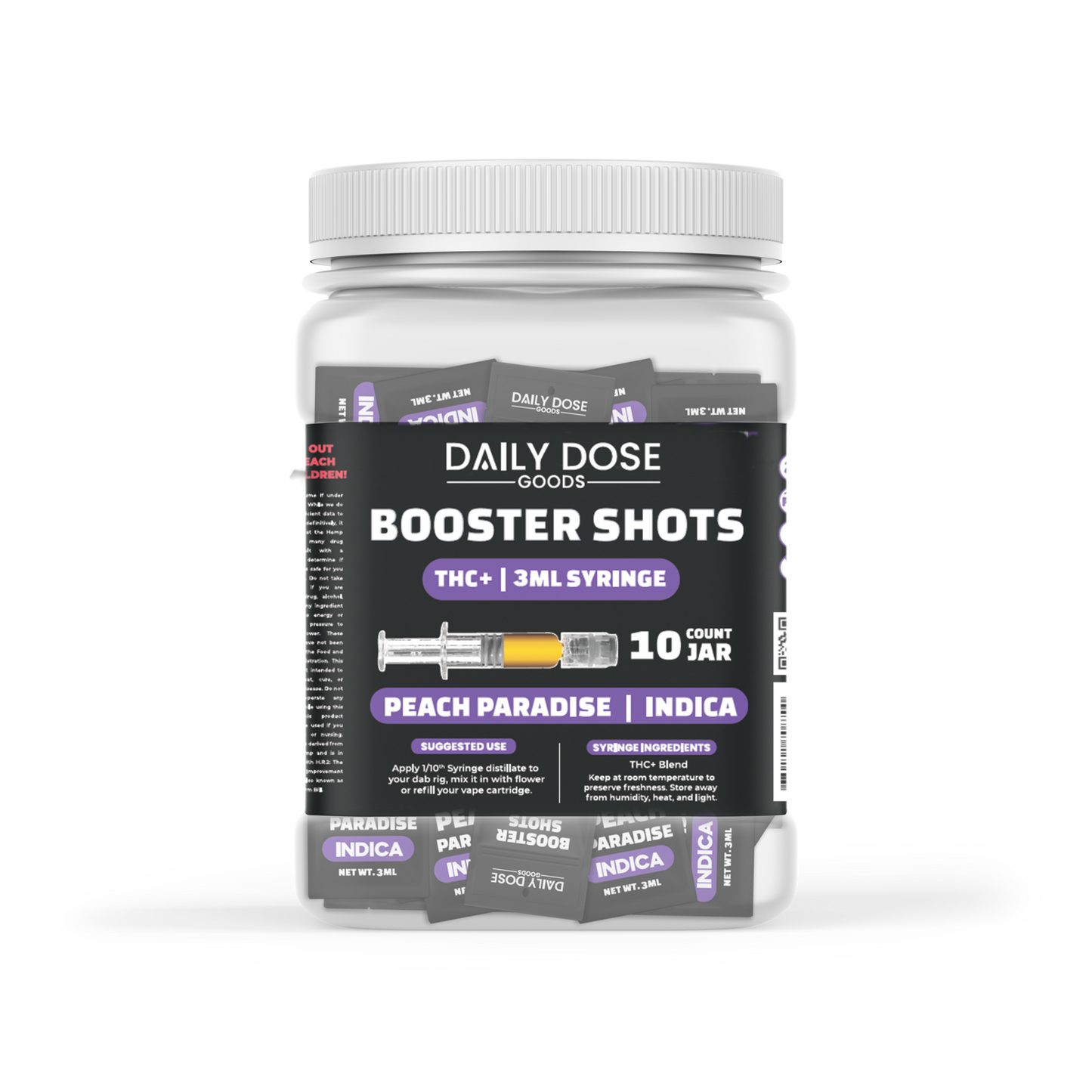 Daily Dose Goods THC + Booster Shot Syringe Jar (10/pack) [DROPSHIP]