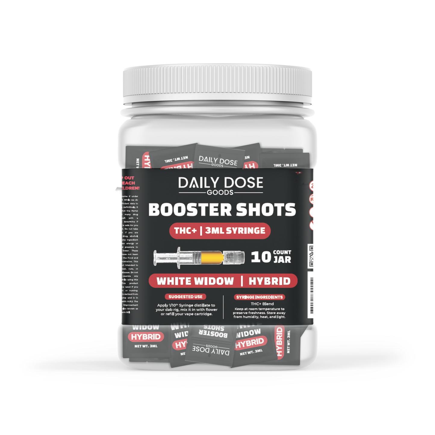 Daily Dose Goods THC + Booster Shot Syringe Jar (10/pack) [DROPSHIP]